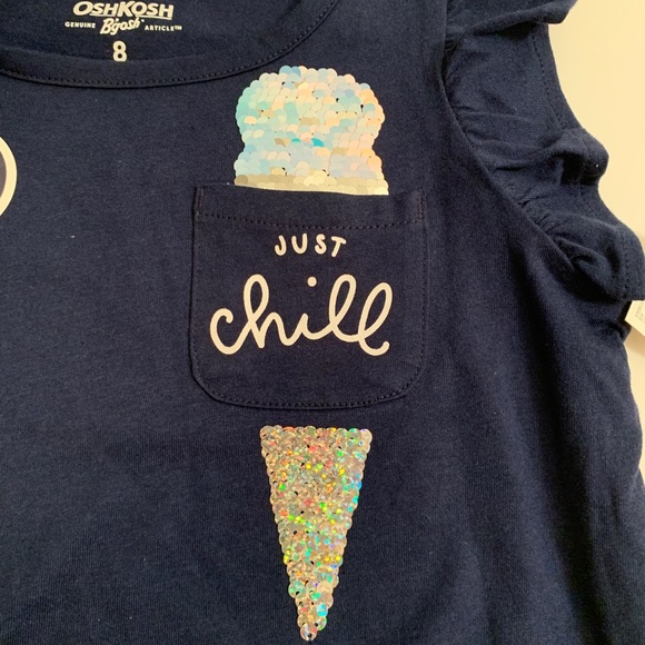 Oshkosh Flip Sequin Just Chill Ice Cream Size: 8 - Picture 3 of 6